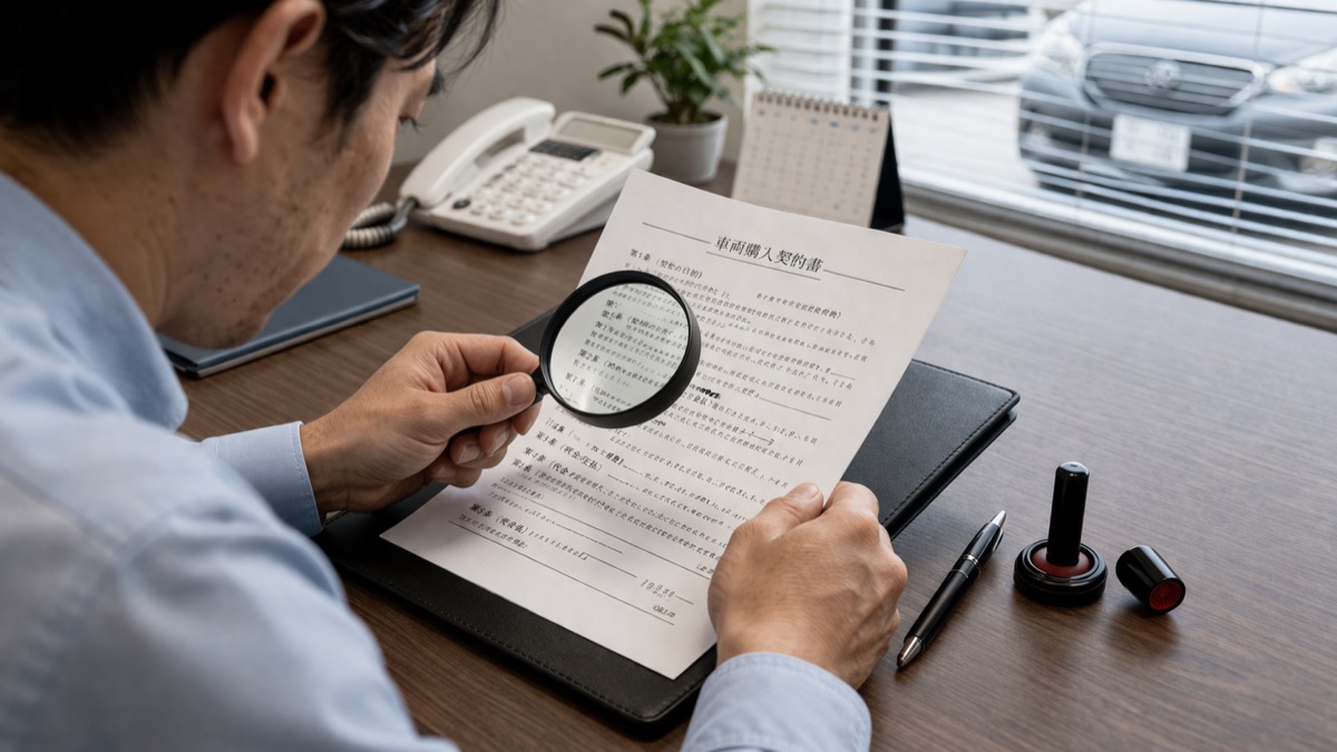 車買取の契約書で確認すべきポイントを解説
