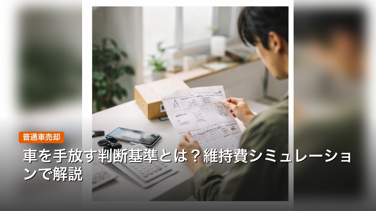 車を手放す判断基準とは？年間維持費シミュレーション＋代替手段比較で解説